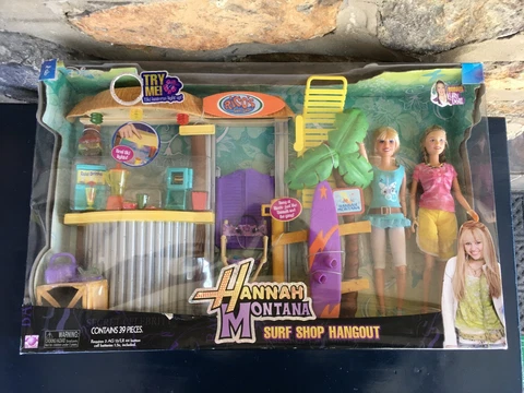 NEW Disney Hannah Montana Surf Shop Hangout Miley Cyrus 2007 Playset Rico's NOS Cover