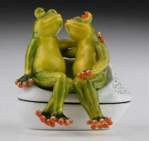 Caja de baratijas EDICIÓN LIMITADA Frog in love de Keren Kopal y cristales... - Picture 1 of 11