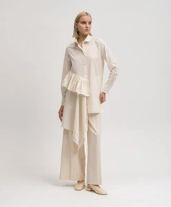Neu UMA WANG Trista-Bluse mit asymmetrischem Schnitt L 40 creme 1239€ +Marc Cain - Bild 1 von 8