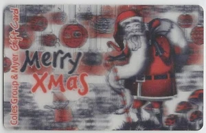 Lenticular Xmas Store Gift Card Coles Myer Santa Claus Shop 2012 Christmas Used - Picture 1 of 2