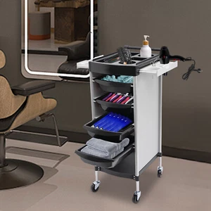 Ultimate Trolley Cart for Hair Salon Station – Space Saving Rolling Beauty Cart - Picture 1 of 11