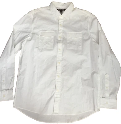 MICHAEL KORS TAILORED CLASSIC FIT SHIRT MENS L WHITE STRETCH BUTTON UP POCKETS - Image 1 of 4