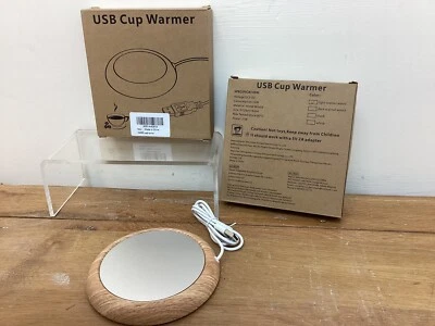 USB Cup Warmer in light Walnut Wood WA - Image 1 of 4
