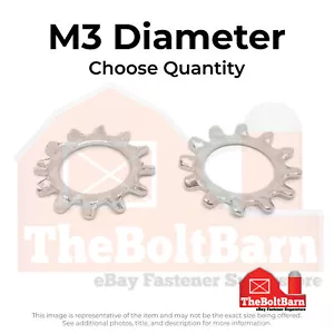 Arandelas externas de bloqueo de dientes de acero inoxidable M3 A2-70 (elige la cantidad) - Imagen 1 de 7