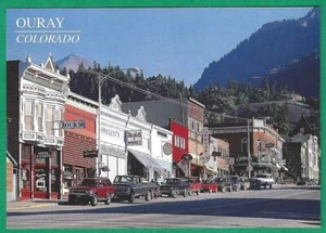Ouray Colorado Great View of Victorian Main Street in Colorado Vintage Postcard - Bild 1 von 2