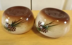 Coctelera de sal y pimienta de piña de cerámica de las Montañas Rocosas de colección - Imagen 1 de 6