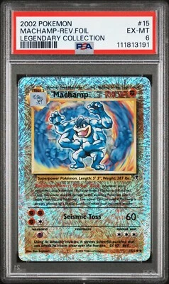 Machamp 15/110 PSA 6 WOTC Legendary Collection Reverse Holo Pokemon Card AA2 - Image 1 of 2