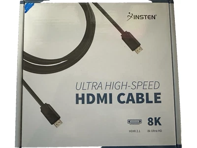 NIB INSTEN Ultra High Speed 8K HDMI Cable/ 20 ft White - Image 1 of 2