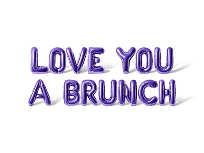 LOVE YOU A BRUNCH Letra Globo Banner - Baby Shower Fiesta Suministros Decoraciones Foto 1 de 4