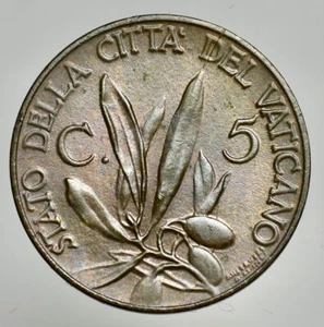 VATICANO - ROMA - PIO XII 1939-1958 -BA/ 5 CENTESIMI 1940 - Bild 1 von 2