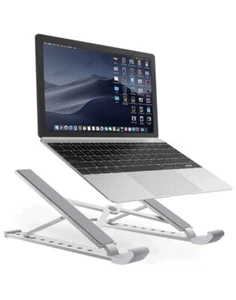 Adjustable Foldable Laptop Stand Fr Desk Portable Notebook Riser Computer Holder - Picture 1 of 7