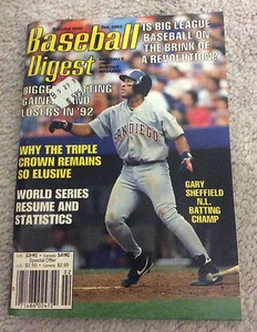 Revista MLB BÉISBOL DIGEST Gary Sheffield Febrero 1993 Devon White/Tim Wakerfield - Imagen 1 de 1