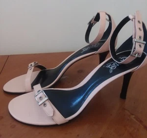 Carlos by Carlos Santana (Fiesta) Light Peach Ankle Strap Cutout Heels - Picture 1 of 7