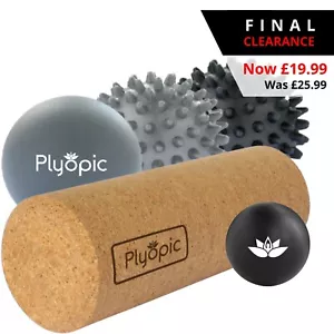 MASSAGE BALL SET by PLYOPIC – Muscle Pain, Foot Plantar Fasciitis & Knot Relief - Picture 1 of 8