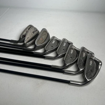 Juego de Plancha Ping IST-K Punto Negro - 3-7, S & PW Punto Azul Naranja - Hierro 9 G20 - R/H-S Fl Foto 1 de 4