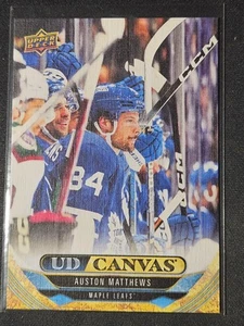 24-25 Upper Deck Auston Matthews UD Canvas 🔥🔥🔥 Toronto Maple Leafs  - Foto 1 di 2