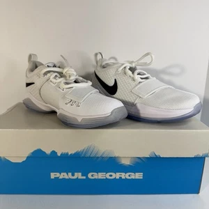 Kids 13c Nike Paul George 1 White/Black/Ice Soles 881938 100 NEW IN BOX - Picture 1 of 8