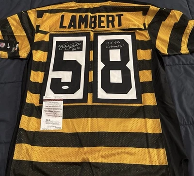 NFL Pittsburgh Steelers Nike On Field Jack Lambert Autographed Jersey JSA COA - Image 1 of 3