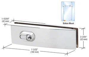 CRL CPL205PS Polished Stainless Steel Curved European Patch Door Lock - Picture 1 of 5