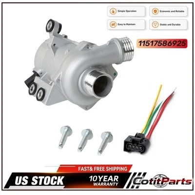 Electric Engine Water Pump 11517586925 For BMW 128i 325i 328i 528i 530i 525xi X5 - Image 1 of 4