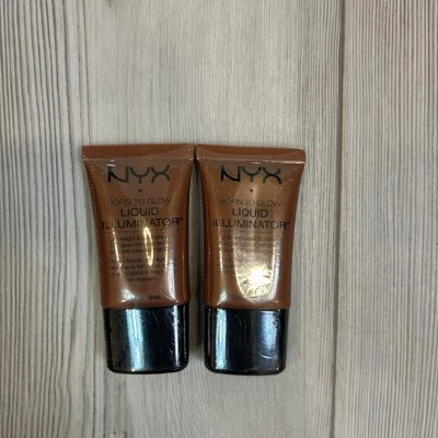 Lot Of 2 NEW NYX PROFESSIONAL MAKEUP Born To Glow Liquid Illuminator Sun Goddess - Image 1 of 3