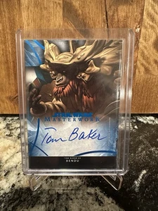 2024 Topps Star Wars Masterwork Tom Baker As Bendu On-card Auto /99 Blue Foil - Picture 1 of 2