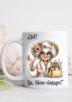 Bayerische Rentnerin Tasse – lustige Ruhestand Sprüche im Dialekt – Geschenkidee - Bild 1 von 4