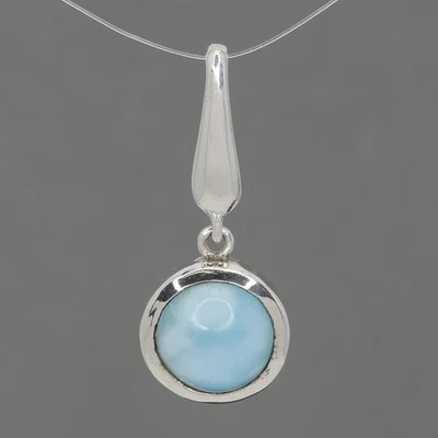 Colgante Pequeño Marahlago Esterlina Caribeña Larimar LIQUIDO Retirado - Sin Cadena Foto 1 de 4