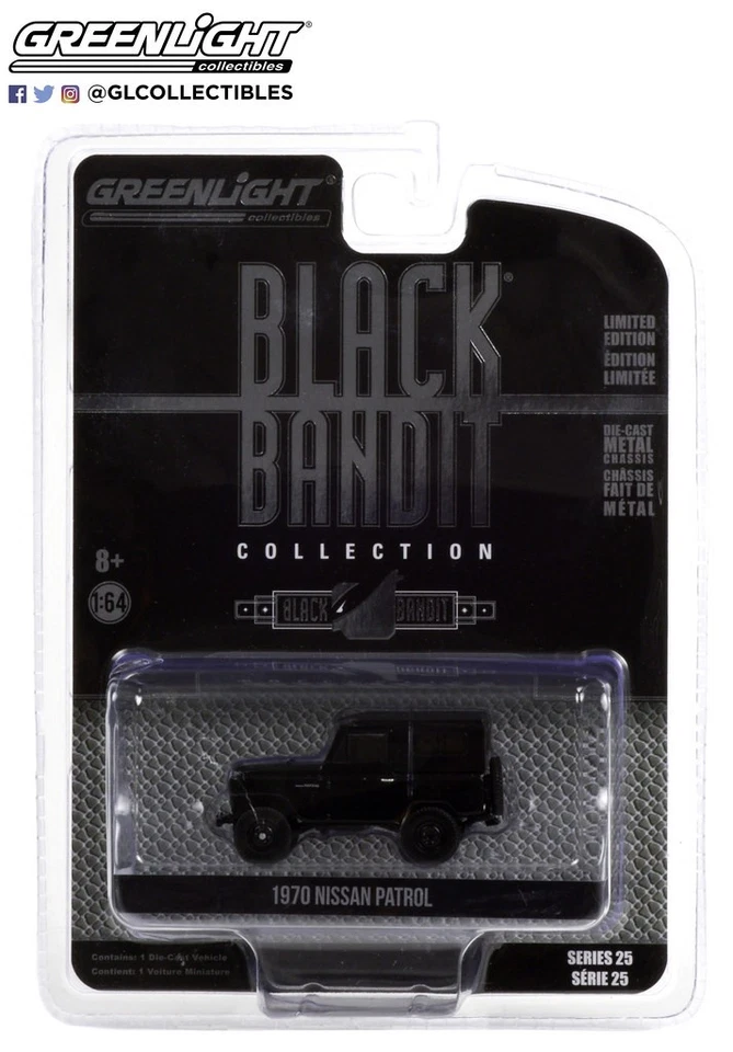Nissan Patrol Greenlight 1:64 Black Bandit Series 25 1970 Foto 1 de 1