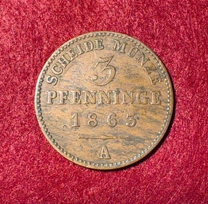 PREUSSEN: 3 Pfennig 1863 A / KÖNIGREICH / König Wilhelm I.  /3060 - Picture 1 of 2