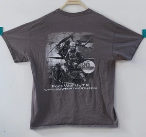 BMW Motorcycles of Fort Worth TX T-Shirt Gray Size L - Bild 1 von 8