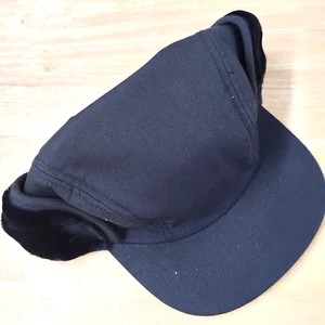 Baumwoll Ente Arbeitskappe, Ohrenklappenmütze, Wintermütze, Broner 54-36. Schwarz Größe M - Bild 1 von 3