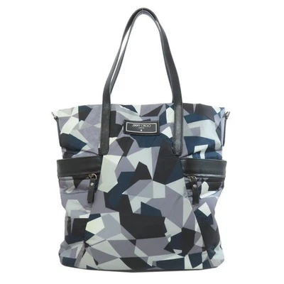 Bolsa tote Jimmy Choo logotipo náilon feminina [usada] - Imagem 1 de 4