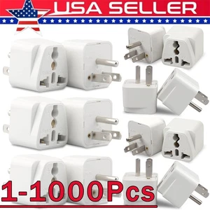 1-500 Pcs European EU To US American Adapter Plug Converter Euro Asia to USA Lot - Picture 1 of 10