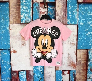 Women's Disney Mickey Mouse T-Shirt Top Short Sleeve Crewneck MEDIUM Pink NEW - Picture 1 of 10