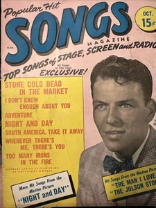 YOUNG FRANK SINATRA on The Cover 1946 POP HIT SONGS MAGAZINE Early Sinatra Cover - Picture 1 of 11