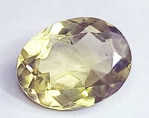 Pietre Preziose Sciolte Forma Ovale Topazio Limone Naturale Certificato 5,85 Ct - Foto 1 di 6