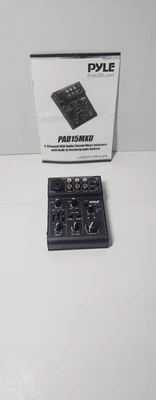 ​Pyle PAD15MXU Portable USB Audio Interface Mixer DJ Podcasting Recording w/... - Image 1 of 4