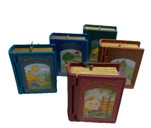 Lote de 5 adornos libros madre ganso sello 1995 vintage - Imagen 1 de 11