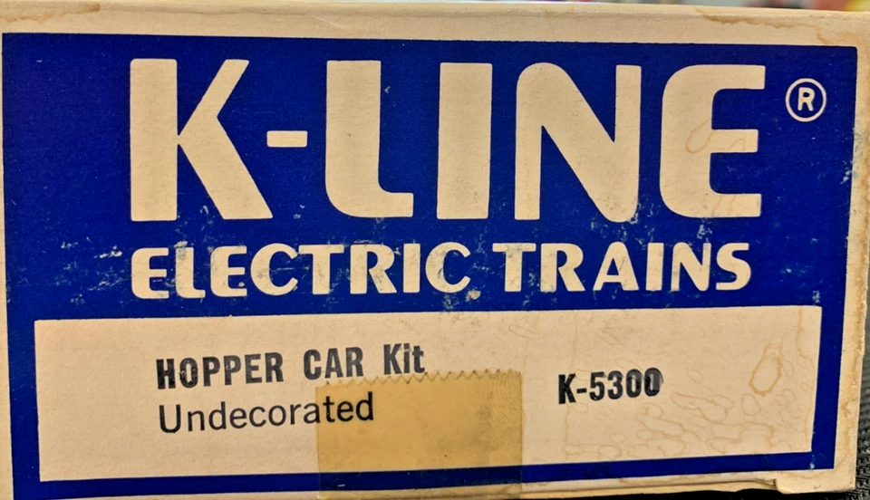 K-Line K-5300 Hopper Car Kit Undecorated Train "O" and O27 NEW! - Image 1 of 2