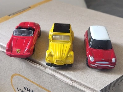 Juego 3 Coches Maisto Porshe 911 Speedster Citroen 2CV Maisto Mini Cooper Coche De Colección Foto 1 de 4