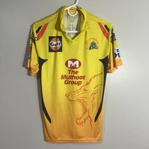 IPL Indien Cements Chennai Super Kings MS Dhoni Trikot Golf Fan Bekleidung Small - Bild 1 von 10