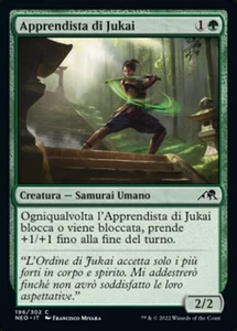 MTG Magic NEO Kamigawa Neon Dynasty - 1x ITA NM 196 C Apprendista di Jukai - Picture 1 of 1
