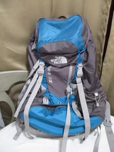 THE NORTH FACE Women's Blue Gray Terra 55 Internal Frame Backpack - Picture 1 of 8