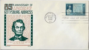 Estampillas de Estados Unidos, FDC, DIRECCIÓN DE LINCOLNS GETTYSBURG, Scott #978, lote: 1109 - Imagen 1 de 1