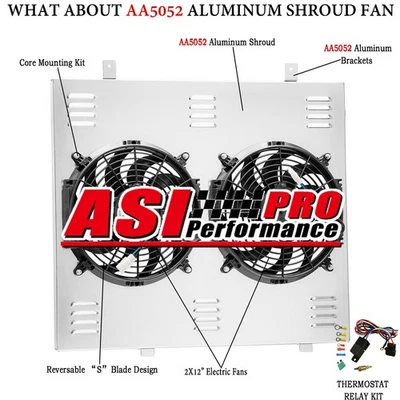 Aluminum Shroud Fans For 2005-2018 Nissan Frontier Pathfinder 2009-2012 Equator Foto 1 de 4