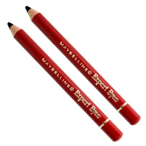 2x Maybelline Expert Eyes Brow / Eye Liner Pencil * Velvet Black * - Picture 1 of 2