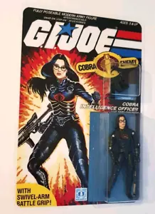 REPRO LJ GI JOE CUSTOM FEMALE COBRA BARONESS CARDED Action Figure MOC 1980s DECO - Imagen 1 de 2