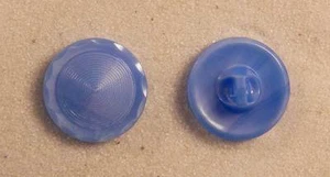Button Set Satin Glass Light Blue Round Bullseye 11/16” 18mm 28L Czechia - Picture 1 of 1