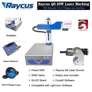 30W 175*175mm Raycus QS Fiber Laser Marking Machine For Jewelry Gold Silver US - Picture 1 of 9